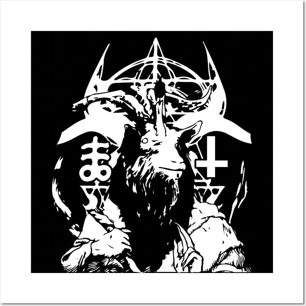 Baphomet Pentagramm Mind's Eye Goat Occult Wall Art by RK Design